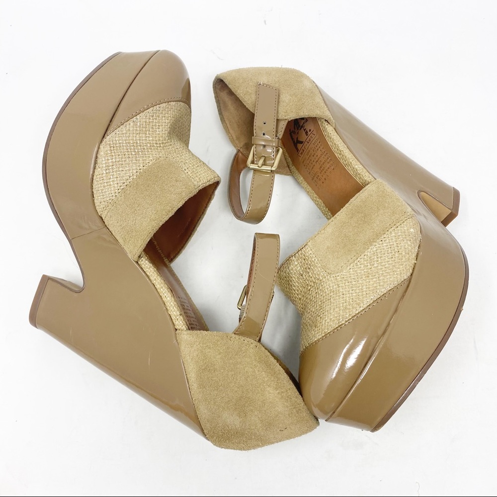 MRKT Market Lauren Heels Platform Tan Woven 7.5 - Picture 5 of 17